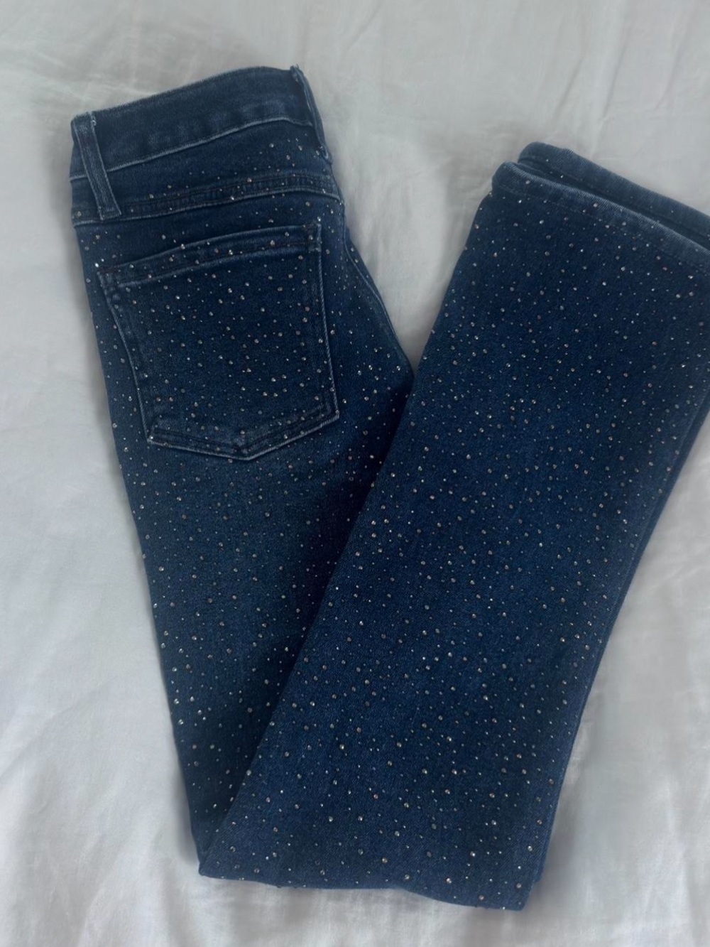 Forever 21 Dark Blue Rhinestone Flare Jeans